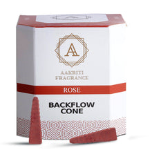Load image into Gallery viewer, Aakriti Gallery Backflow Natural Incense Waterfall Cones Unique Shape for Backflow Incense for Prayer, Meditation, Relaxation Burner Holder Step Pyramid (25 pcs)