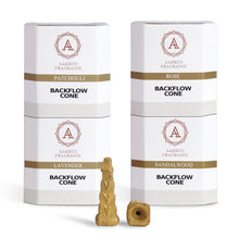 Load image into Gallery viewer, Aakriti Backflow Gold Square Pyramid Shaped Vegan Friendly Incense Cones for Meditation, Aromatherapy & Yoga -100 Pcs