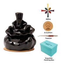 Load image into Gallery viewer, AAKRITI Incense Burner |  100% Eco-Friendly | Home Décor | Feng Shui Based | Traditional Dhoop Burner | Waterfall, Teapot, Lotus, Earthen, Chakra Incense Burner | Perfect For Housewarming, Christmas, Birthday, Anniversary Gift