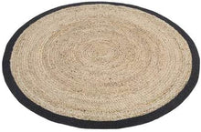 Load image into Gallery viewer, Aakriti Gallery Boho Rag Rug Cotton Handmade Patch Rug Jute for The Living Room, Dining Room, Bedroom in Round Shape