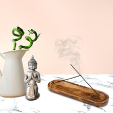 Load image into Gallery viewer, AAKRITI Wooden Incense Holder Wood | Exclusive 2-in-1 Multitasking Design | Natural & 100% Eco-Friendly | Perfect for Housewarming, Christmas, Birthday, (Natural Tray)