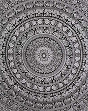 Load image into Gallery viewer, Aakriti Gallery Tapestry Gift Hippie tapestries Mandala Bohemian Psychedelic Intricate Indian Wall hanging Bedding Bedspread (L 220 x W 200 Cm), (L 87 x W 79 In)