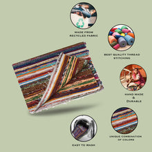 Load image into Gallery viewer, Aakriti 2-in-1 Reversible, Multipurpose & 100% Eco-Friendly Traditional Chindi Rugs - White (5x3 Feet) (60x36 Inch)