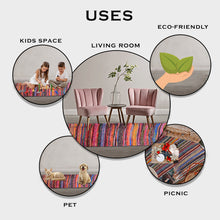 Load image into Gallery viewer, Aakriti 2-in-1 Reversible, Multipurpose & 100% Eco-Friendly Traditional Chindi Rugs - Pink (5x3 Feet) (60x36 Inch)