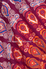 Load image into Gallery viewer, Aakriti Gallery Tapestry Queen Ombre Gift Hippie tapestries Mandala Bohemian Psychedelic Intricate Indian Bedspread Maroon Color  (235x210 Cm),(92 x 82'' In)