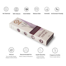 Load image into Gallery viewer, Aakriti Gallery 100 Gram Pack Natural Premium Aroma Organic Hand Rolled Masala Incense Sticks in (12 Fragrances)