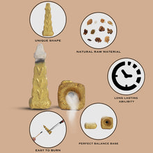 Load image into Gallery viewer, Aakriti Backflow Gold Square Pyramid Shaped Vegan Friendly Incense Cones for Meditation, Aromatherapy & Yoga -100 Pcs