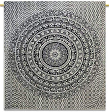 Load image into Gallery viewer, Aakriti Tapestry Gift Hippie, Mandala Bohemian Psychedelic Intricate Indian Wall hanging Bedding Bedspread (L 210 x W 140 Cm), (L 82 x W 56 In)