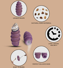 Load image into Gallery viewer, Gallery Backflow Natural Incense Waterfall Cones Unique Shape for Backflow Incense for Prayer, Meditation, Relaxation Burner Holder Screw (25 pcs)