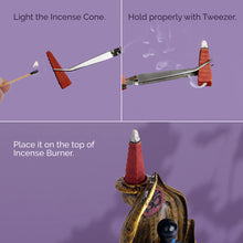 Load image into Gallery viewer, Aakriti Backflow Step Pyramid Shaped Vegan Friendly Incense Cones for Meditation, Aromatherapy & Yoga -100 Pcs