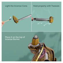 Load image into Gallery viewer, Aakriti Gallery Backflow Natural Incense Waterfall Cones Unique Shape for Backflow Incense for Prayer, Meditation, Relaxation Burner Holder Bullet (25 pcs)