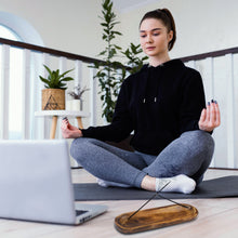 Load image into Gallery viewer, AAKRITI Wooden Incense Holder Wood | Exclusive 2-in-1 Multitasking Design | Natural & 100% Eco-Friendly | Perfect for Housewarming, Christmas, Birthday, (Natural Tray)