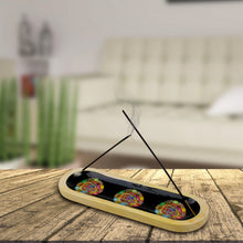 Load image into Gallery viewer, AAKRITI Wooden Incense Holder Wood | Exclusive 2-in-1 Multitasking Design | Natural & 100% Eco-Friendly | Perfect for Housewarming, Christmas, Birthday, (Mandala)