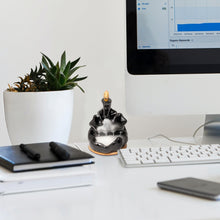 Load image into Gallery viewer, AAKRITI Incense Burner |  100% Eco-Friendly | Home Décor | Feng Shui Based | Traditional Dhoop Burner | Waterfall, Teapot, Lotus, Earthen, Chakra Incense Burner | Perfect For Housewarming, Christmas, Birthday, Anniversary Gift