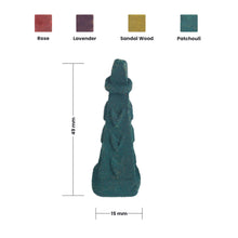 Load image into Gallery viewer, Aakriti Gallery Backflow Natural Incense Waterfall Cones Unique Shape for Backflow Incense for Prayer, Meditation, Relaxation Burner Holder Square Pyramid (25 pcs)