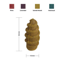 Load image into Gallery viewer, Gallery Backflow Natural Incense Waterfall Cones Unique Shape for Backflow Incense for Prayer, Meditation, Relaxation Burner Holder Screw (25 pcs)