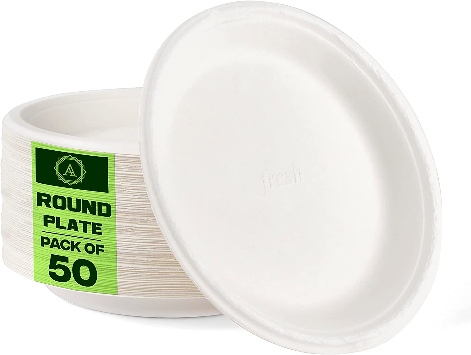 Eco Biodegradable Disposable Sugarcane Bagasse Party Plates 9 Inch