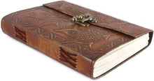 Load image into Gallery viewer, Aakriti Leather Journal Refillable Paper Handmade Notebook Cotton lined Diary For Women Men Vintage Key Closure Leather Sketchbook