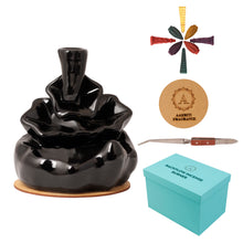 Load image into Gallery viewer, AAKRITI Incense Burner |  100% Eco-Friendly | Home Décor | Feng Shui Based | Traditional Dhoop Burner | Waterfall, Teapot, Lotus, Earthen, Chakra Incense Burner | Perfect For Housewarming, Christmas, Birthday, Anniversary Gift