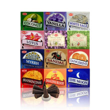 Load image into Gallery viewer, Hem  Incense Cones  Assorted Boxes 120 Cones (Set of 12)
