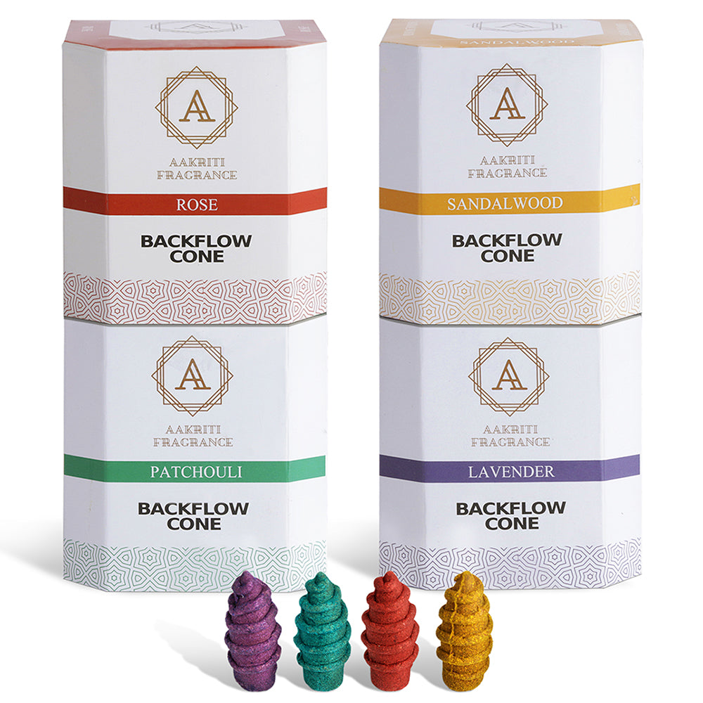 Aakriti Backflow Screw Shaped Vegan Friendly Incense Cones Meditation, Aromatherapy & Yoga -100 pcs