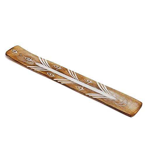 Aakriti Premium Wooden Handmade Incense Holder Incense Burner Aromatherapy Ornament Home Décor Meditation Yoga (Moon