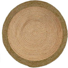 Load image into Gallery viewer, Aakriti Gallery Boho Rag Rug Cotton Handmade Patch Rug Jute for The Living Room, Dining Room, Bedroom in Round Shape
