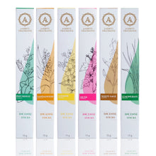 Load image into Gallery viewer, AAKRITI Incense  Natural Masala Incense Sticks | [15 Grams] | assorted pack of six White Sage, Lemongrass, Patchouli, Sandalwood, Musk, Jasmine
