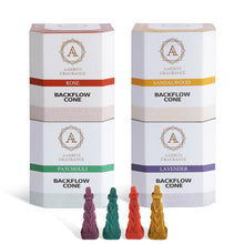Load image into Gallery viewer, Aakriti Backflow Square Pyramid Shaped Vegan Friendly Incense Cones for Meditation, Aromatherapy &amp; Yoga -100 Pcs
