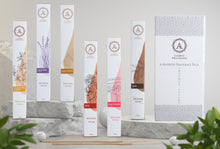 Load image into Gallery viewer, AAKRITI Incense  Natural Masala Incense Sticks | [15 Grams] | assorted pack of six Lavender, Frankincense &amp; Myrrh, Dragon Blood, Rose, Palo Santo, Oud
