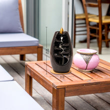 Load image into Gallery viewer, AAKRITI Incense Burner |  100% Eco-Friendly | Home Décor | Feng Shui Based | Traditional Dhoop Burner | Waterfall, Teapot, Lotus, Earthen, Chakra Incense Burner | Perfect For Housewarming, Christmas, Birthday, Anniversary Gift
