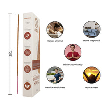 Load image into Gallery viewer, AAKRITI INCENSE Natural Sandalwood Masala Incense Sticks | [100 Grams] | Low Smoke | Long Burn | Premium Handrolled Charcoal Free Non-Toxic Agarbatti | For – Rejuvenation. Relaxation. Worshipping. Aromatherapy.
