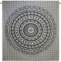 Load image into Gallery viewer, Aakriti Tapestry Gift Hippie, Mandala Bohemian Psychedelic Intricate Indian Wall hanging Bedding Bedspread (L 210 x W 140 Cm), (L 82 x W 56 In)
