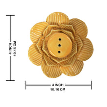 Load image into Gallery viewer, Aakriti Premium Ceramic Handmade Incense Holder Incense Burner Aromatherapy Ornament Home Décor Meditation Yoga Incense with Unique Design ( Yellow Lotus)

