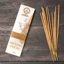 Load image into Gallery viewer, AAKRITI INCENSE Natural Frankincense &amp; Myrrh Masala Incense Sticks | [100 Grams] | Low Smoke | Long Burn | Premium Handrolled Charcoal Free Non-Toxic Agarbatti | For – Meditation. Yoga. Worshipping. Aromatherapy.
