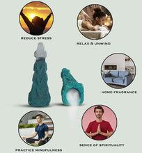 Load image into Gallery viewer, Aakriti Gallery Backflow Natural Incense Waterfall Cones Unique Shape for Backflow Incense for Prayer, Meditation, Relaxation Burner Holder Square Pyramid (25 pcs)
