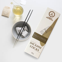 Load image into Gallery viewer, AAKRITI INCENSE Natural Sandalwood Masala Incense Sticks | [100 Grams] | Low Smoke | Long Burn | Premium Handrolled Charcoal Free Non-Toxic Agarbatti | For – Rejuvenation. Relaxation. Worshipping. Aromatherapy.
