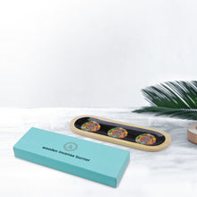 Load image into Gallery viewer, AAKRITI Wooden Incense Holder Wood | Exclusive 2-in-1 Multitasking Design | Natural &amp; 100% Eco-Friendly | Perfect for Housewarming, Christmas, Birthday, (Mandala)

