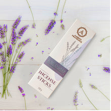 Load image into Gallery viewer, AAKRITI INCENSE Natural Lavender Masala Incense Sticks | [100 Grams] | Low Smoke | Long Burn | Premium Handrolled Charcoal Free Non-Toxic Agarbatti | For – Relaxation. Yoga. Meditation. Aromatherapy
