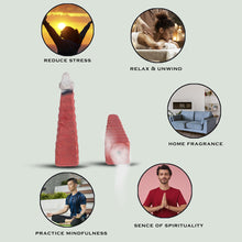 Load image into Gallery viewer, Aakriti Backflow Step Pyramid Shaped Vegan Friendly Incense Cones for Meditation, Aromatherapy &amp; Yoga -100 Pcs
