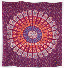 Load image into Gallery viewer, Aakriti Gallery Tapestry Queen Ombre Gift Hippie tapestries Mandala Bohemian Psychedelic Intricate Indian Bedspread Maroon Color  (235x210 Cm),(92 x 82&#39;&#39; In)
