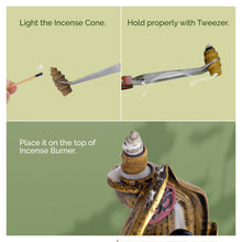 Load image into Gallery viewer, Gallery Backflow Natural Incense Waterfall Cones Unique Shape for Backflow Incense for Prayer, Meditation, Relaxation Burner Holder Screw (25 pcs)
