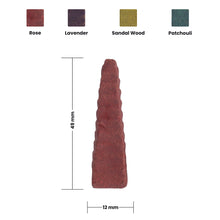 Load image into Gallery viewer, Aakriti Backflow Step Pyramid Shaped Vegan Friendly Incense Cones for Meditation, Aromatherapy &amp; Yoga -100 Pcs
