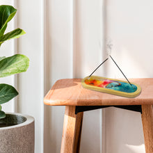 Load image into Gallery viewer, AAKRITI Wooden Incense Holder Wood | Exclusive 2-in-1 Multitasking Design | Natural &amp; 100% Eco-Friendly | Perfect for Housewarming, Christmas, Birthday, (Freedom)
