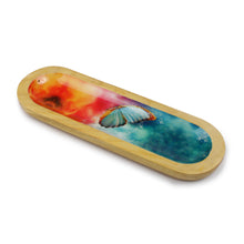 Load image into Gallery viewer, AAKRITI Wooden Incense Holder Wood | Exclusive 2-in-1 Multitasking Design | Natural &amp; 100% Eco-Friendly | Perfect for Housewarming, Christmas, Birthday, (Freedom)
